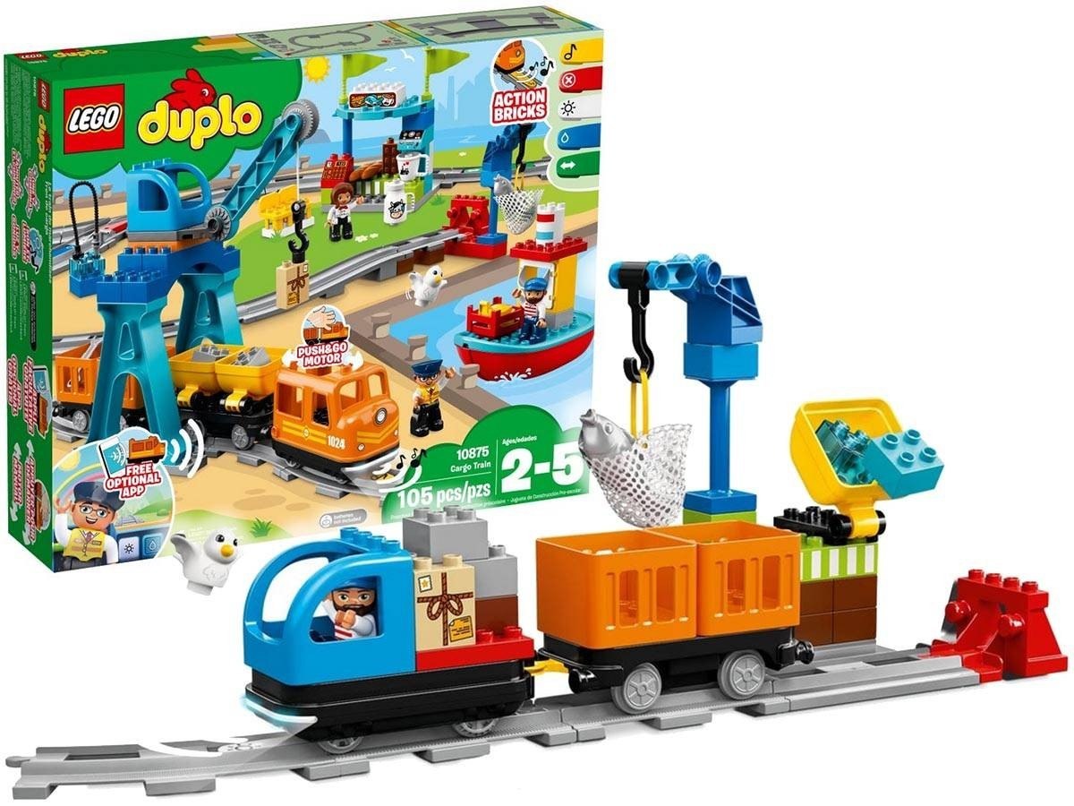 Klocki LEGO Duplo 10875 Pociąg Towarowy 2+ - klocki Lego dla